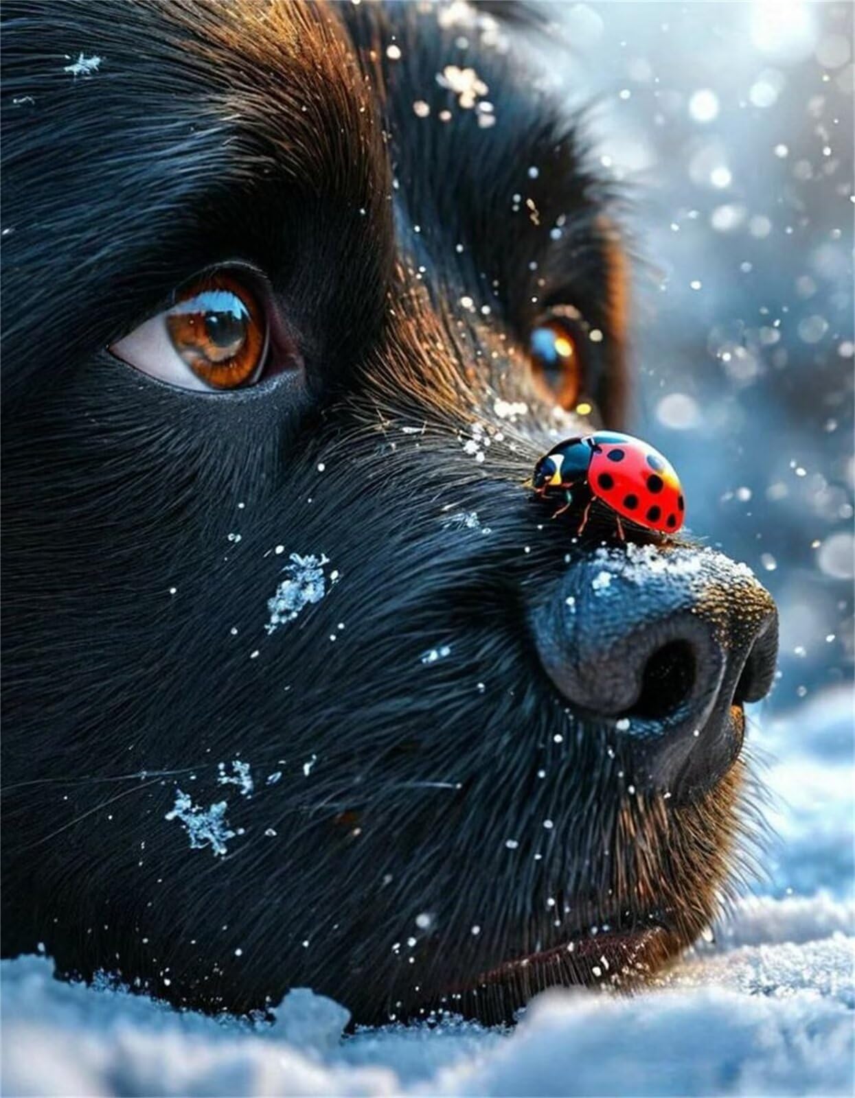 Puzzle 4000 Pezzi per Adulti, Cane Insetto Neve, Rompicapo Classico per Passatempo e Relax, Splendida Decorazione per Pareti e Idea Regalo