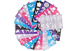 Reusable Body Art Stencils Kit for Kids' Parties