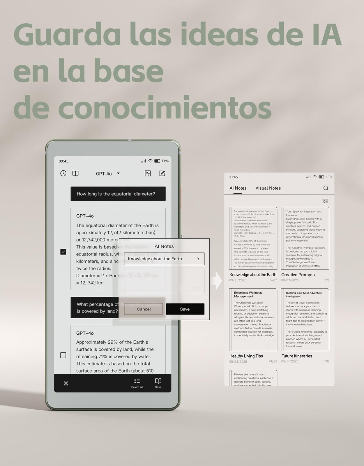 VIWOODS 6,13’’ AiPaper Reader C con Pantalla a Color, Dispositivo eReader E Ink con luz cálida y fría Ajustable, Ultrafino y Ligero, Integrado con IA, 128 GB de Almacenamiento