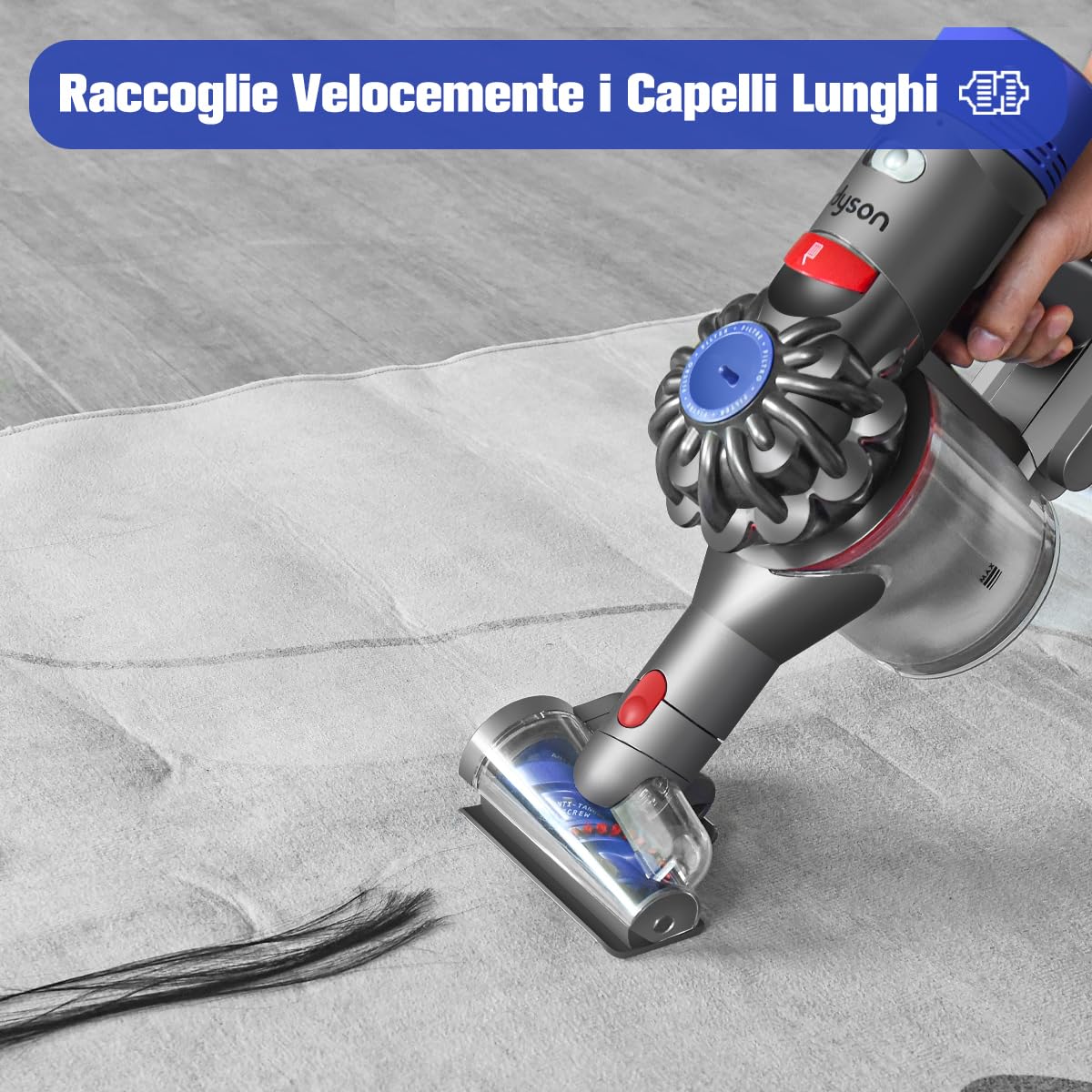 Mini Turbo Spazzola Anti-Groviglio Compatibile con Dyson V7 V8 V10 V11 V15 Aspirapolvere Ideale per la Pulizia di Divani, Materassi, Letti per Animali e Scale