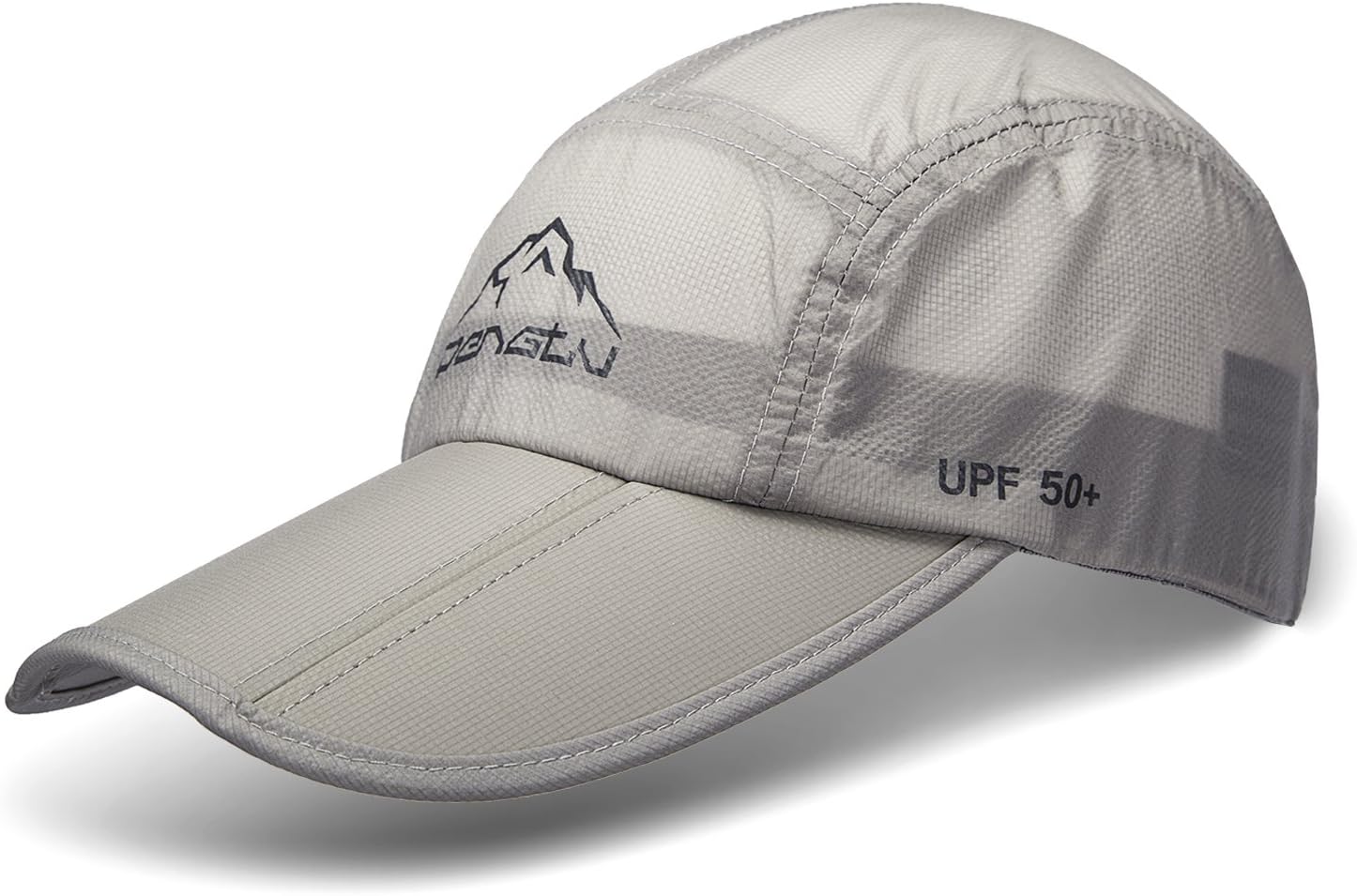 WINCAN Summer Baseball Cap with Bill Quick Dry Mesh Back UPF50 Portable Sun Hats Gray