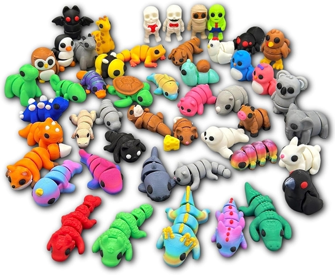 迷你3D印刷动物手办套装