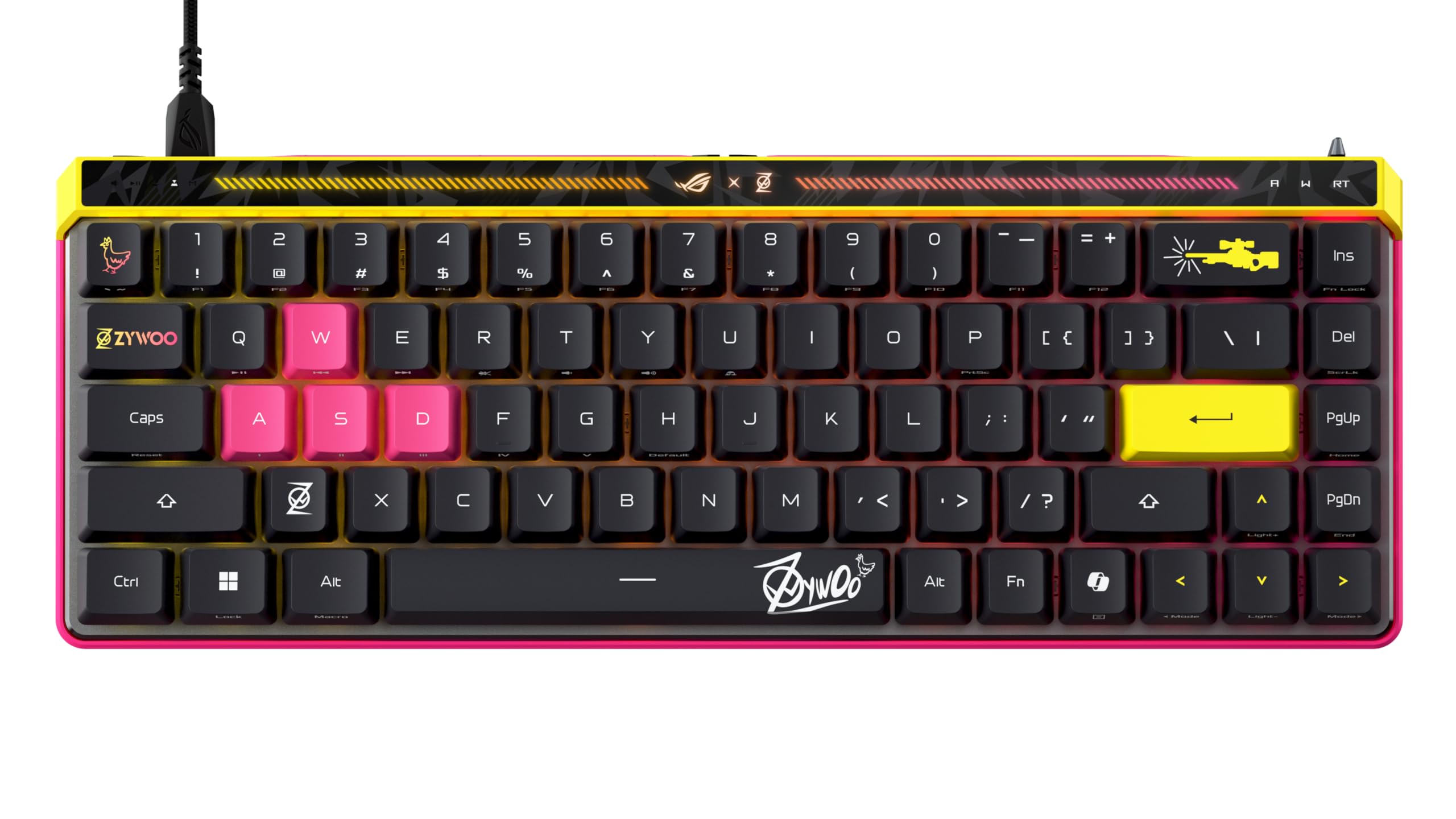 ASUS ROG Falchion Ace HFX Hall Effect Wired Gaming Keyboard – 65% TKL, Dual USB-C, Magnetic Switch, Rapid Trigger, Speed Tap, 8K Hz Polling, Touch