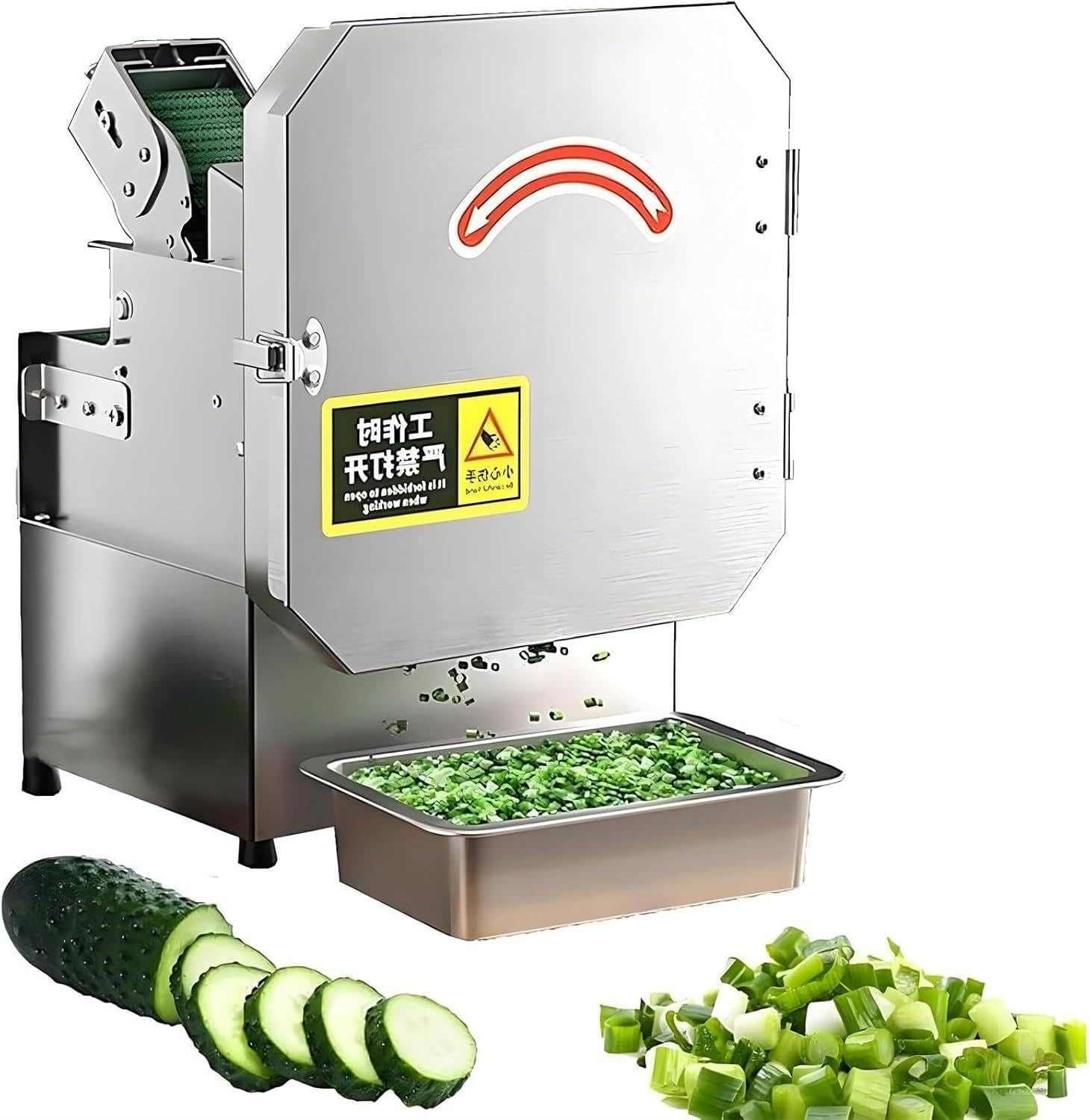 Electric Vegetable Chopper with Adjustable Thickness and Length, for Efficient Food Preparation