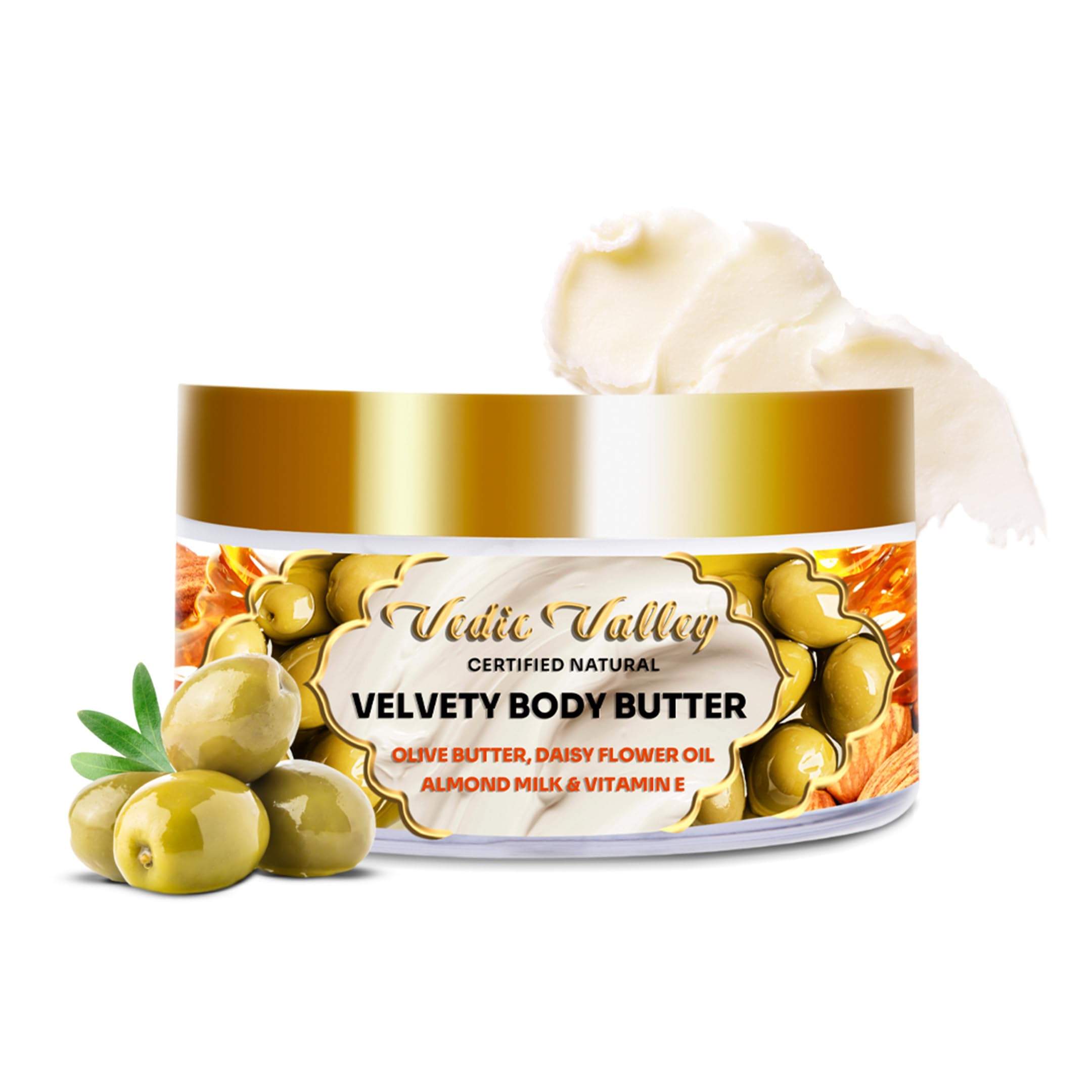 Vedic Valley Moisturizing Velvety Body Butter for men&women for dry, dehydrated skin &72hr hydration