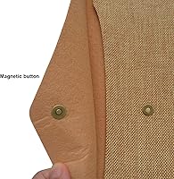 Vista 6 de Carpeta de archivos A4 duradera, portafolio, sobre de fieltro con cierre a presión, juego de 2 unidades, beige y marrón