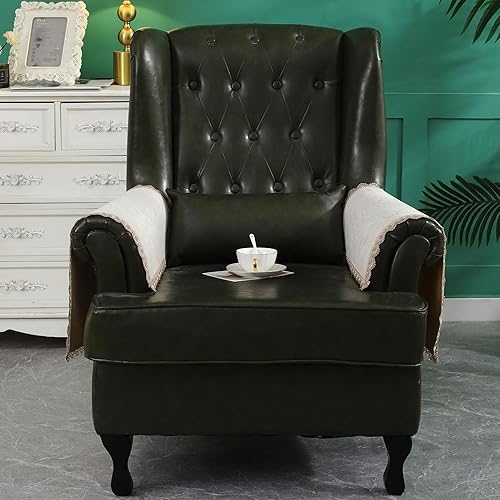 Miniatura 7 de Juego de 2 fundas para brazos de sofá, fundas de encaje antideslizante para reposabrazos de sofá, fundas lavables para sala de estar, fundas de