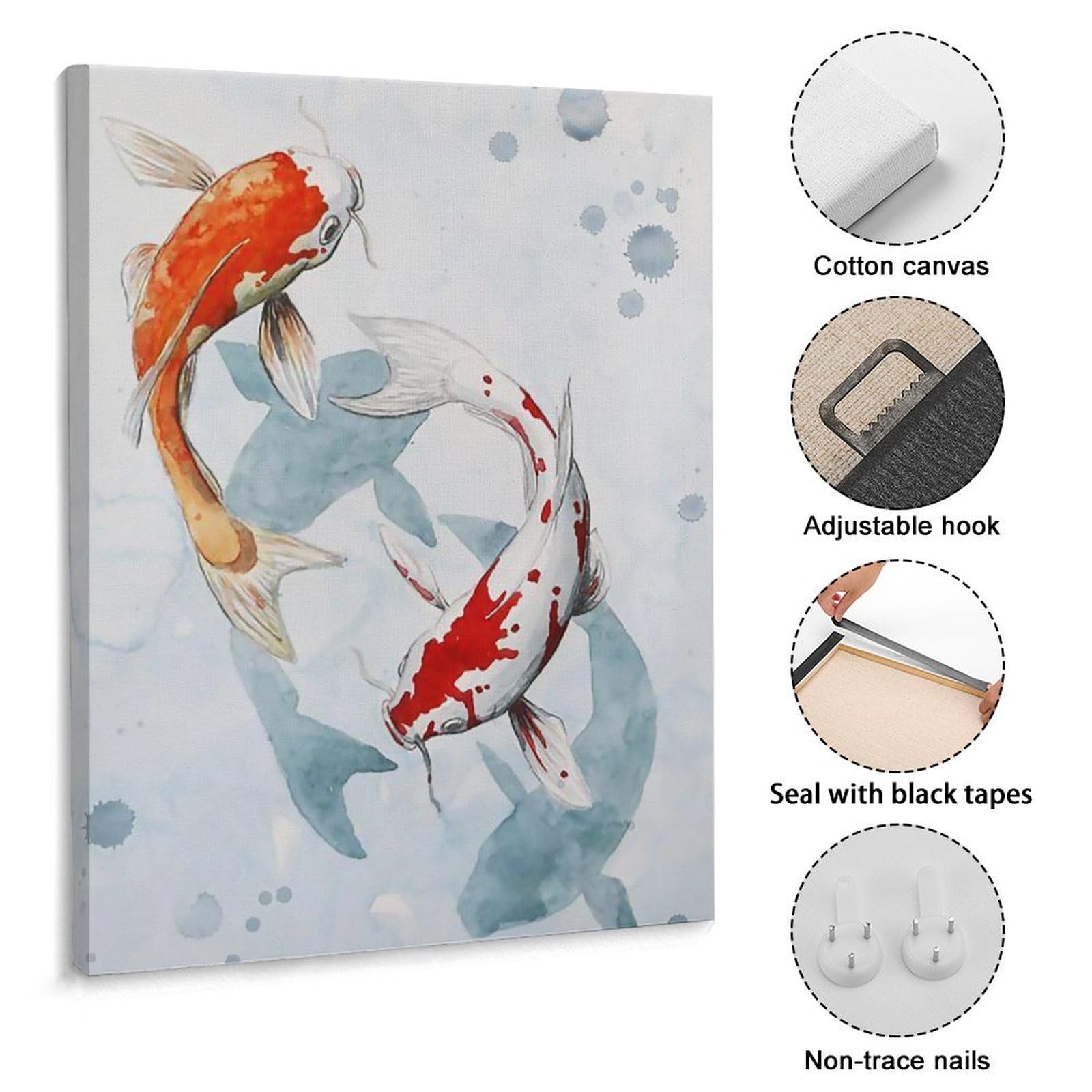 アートパネル　金魚 Amazon.co.jp: アートパネル 和風 金魚 鯉 和柄 インテリア 絵画