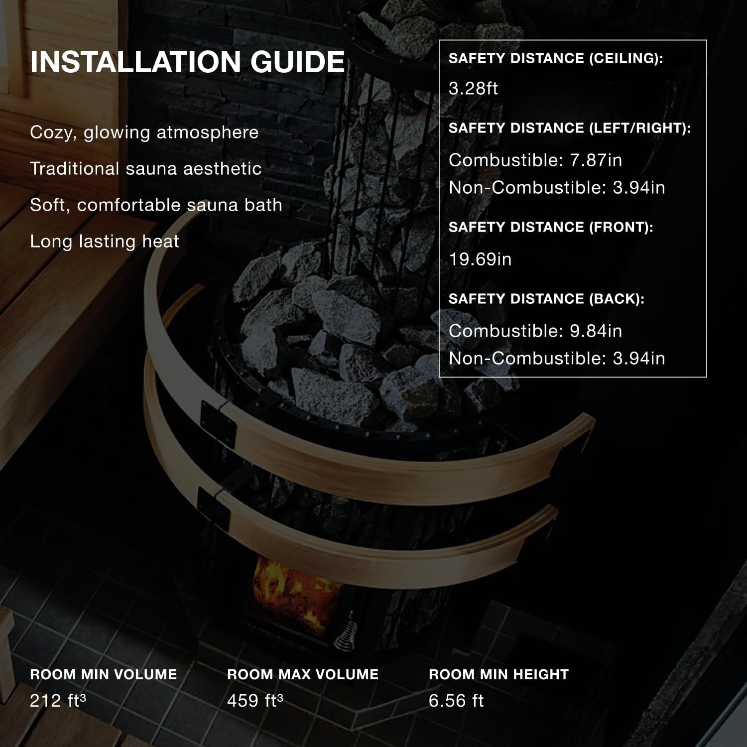 Harvia Legend Wood Burning Sauna Stove, Traditional Wood Burning Stove for Indoor Heating, Premium Cast Iron Sauna Heater with Large Stone Capacity, Includes Sauna Rocks, Powerful 16kW Capacity
