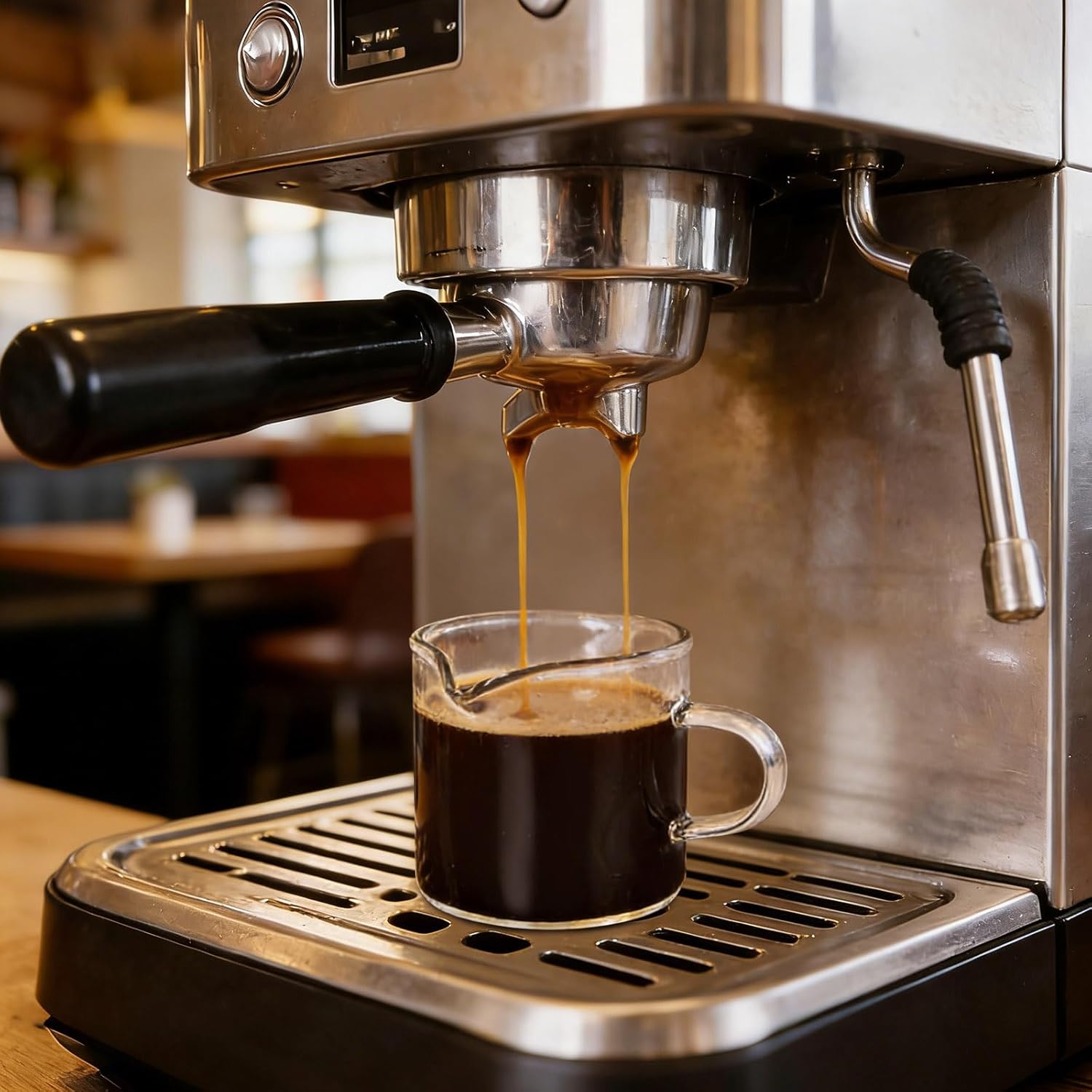 Adorever Espresso Cups Set of 2, 4oz Double Spout Shot Glasses with Handle - Clear Glass Milk Cup for Espresso, Latte Art & Cappuccino - Barista Tools & Home Coffee Machine - Image 4