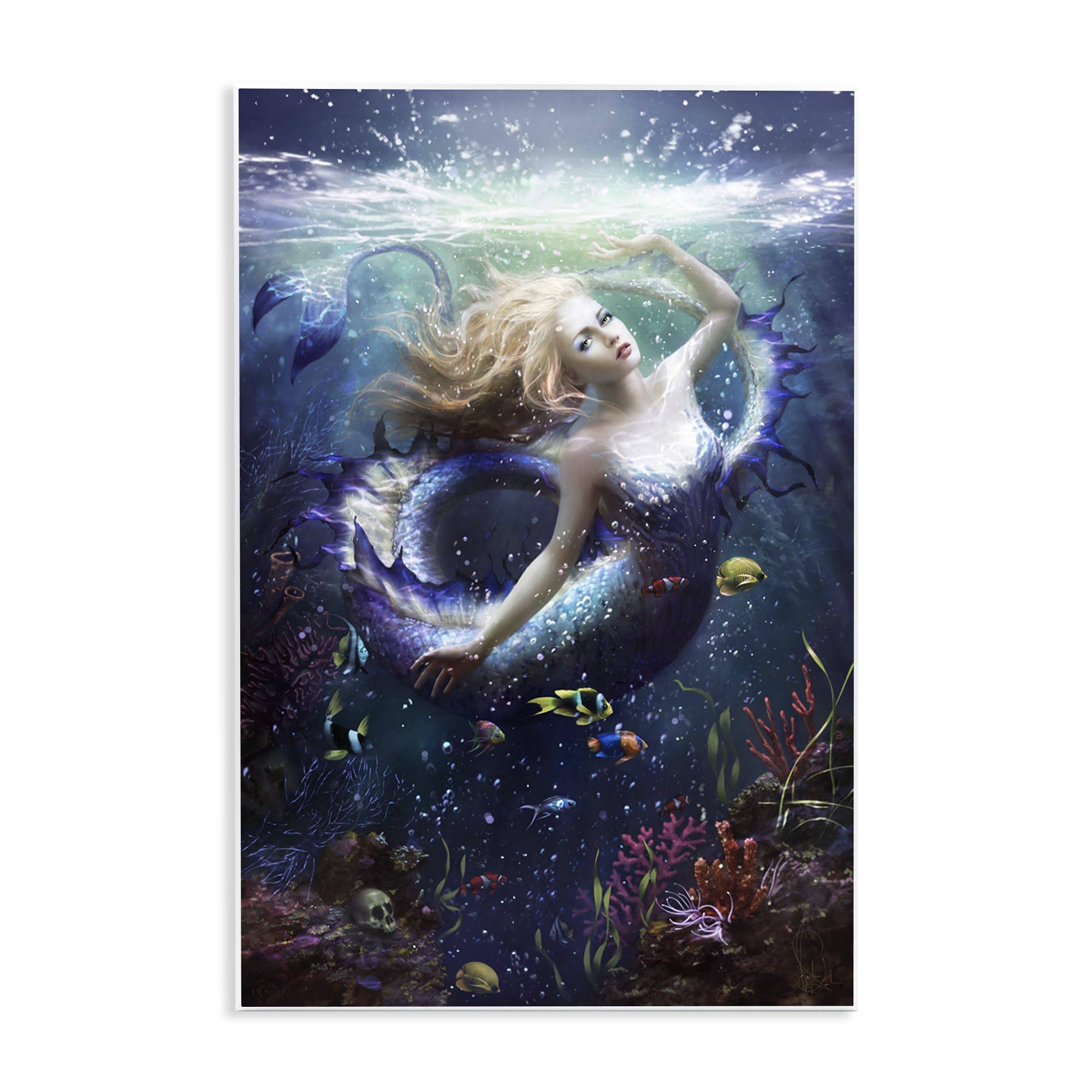 'Deep Sea Mermaid'| Wall Plaque Art