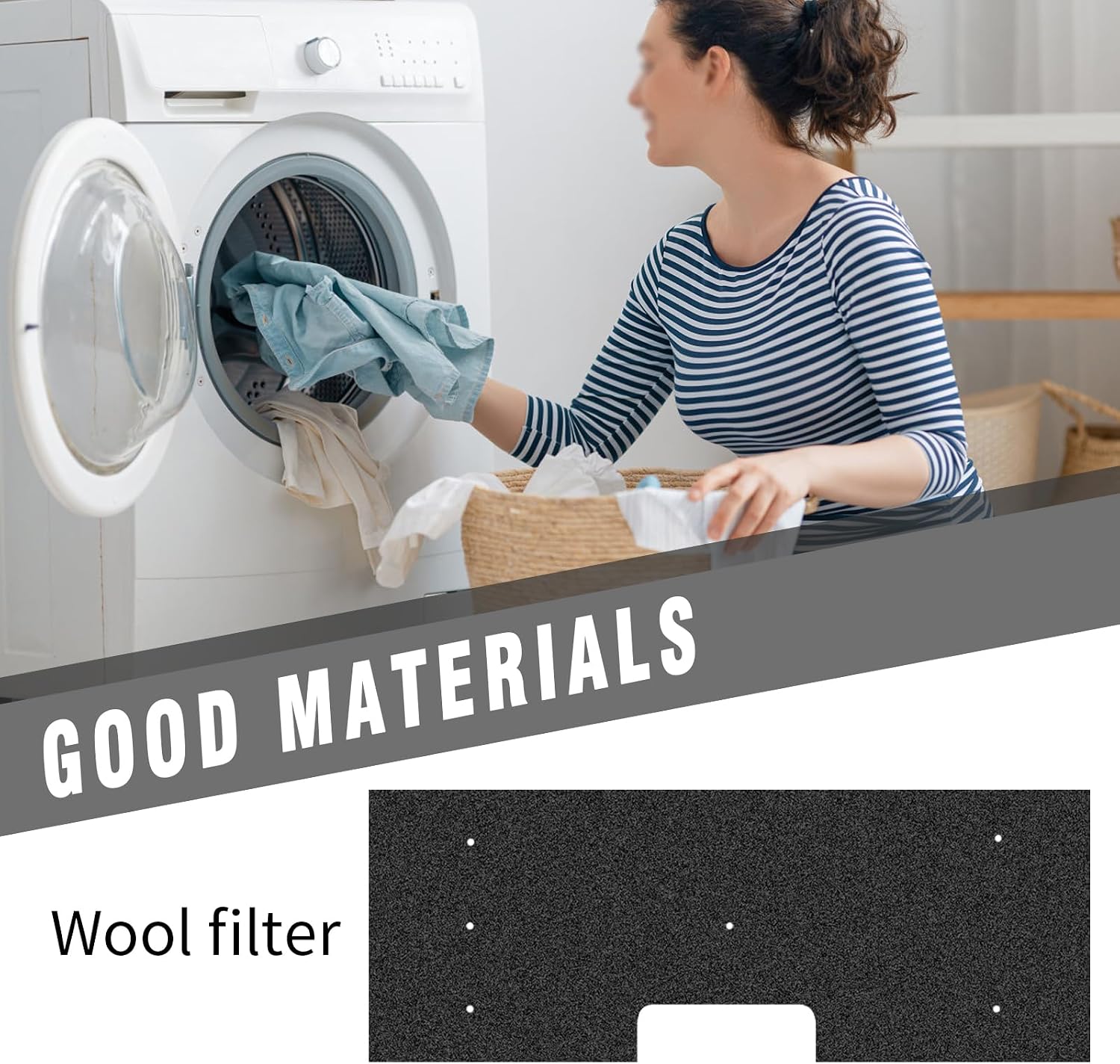 8 Pcs WH01X35719 Lint Filter, Replacement for GE Profile Washer and Dryer Combo Model PFQ97HSPVDS