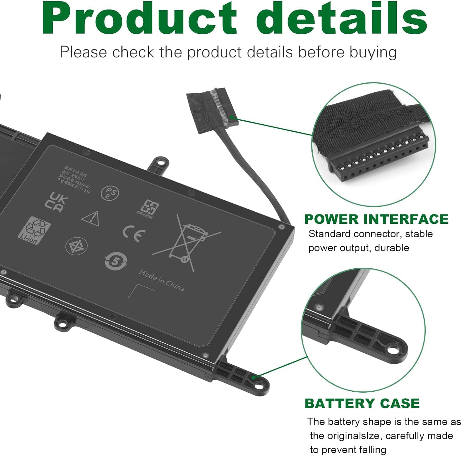 ASUNCELL 9NJM1 Laptop Battery for Dell Alienware 15 R3 R4 17 R4 R5 Series Dell P31E P69F Series ALW17C Series Notebook 0546FF 0HF250 44T2R HF250 MG2YH 0MG2YH, 11.4V 3-Cell 99Wh