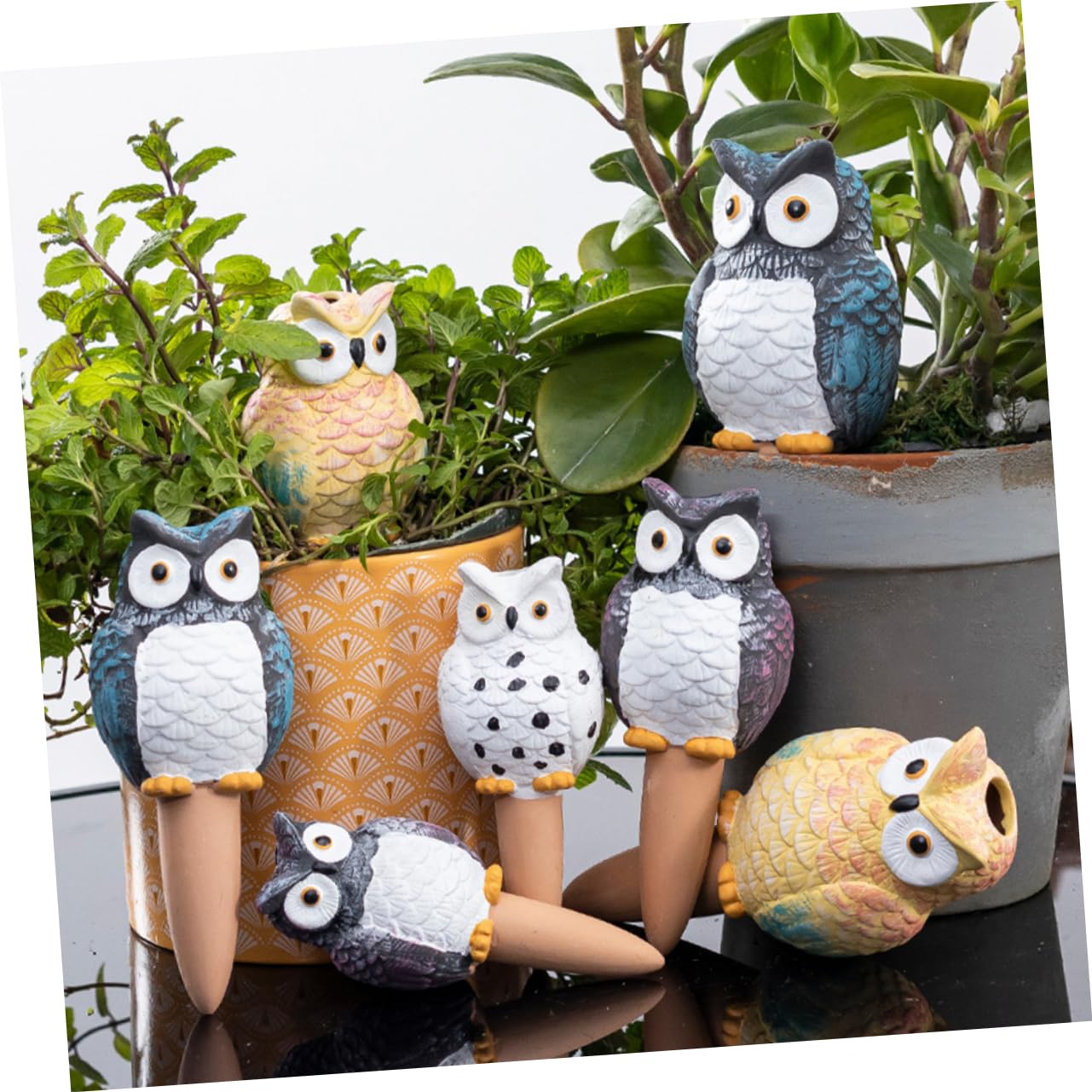 Dispositif D’arrosage Automatique Hibou 210ml en Céramique 4 Pièces