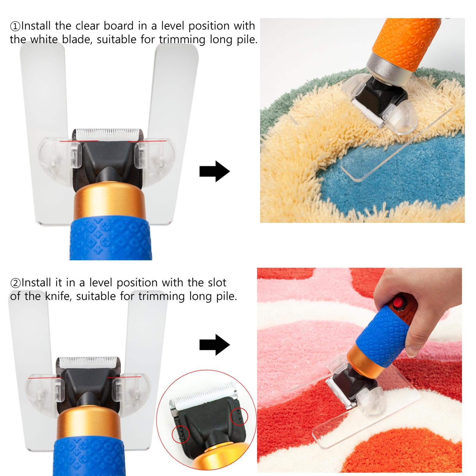 Outil de coupe de moquette – de guidage de réglage transparente, accessoire portable de coupe lisse | Finition professionnelle du nivellement des bords de tapis, idéal pour la chambre d'hôtel