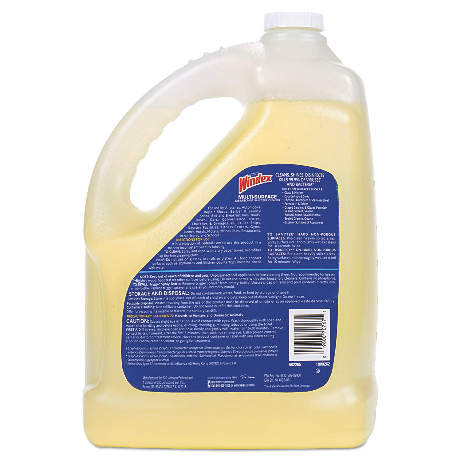 Multi-Surface Disinfectant Cleaner, Citrus, 1 gal Bottle