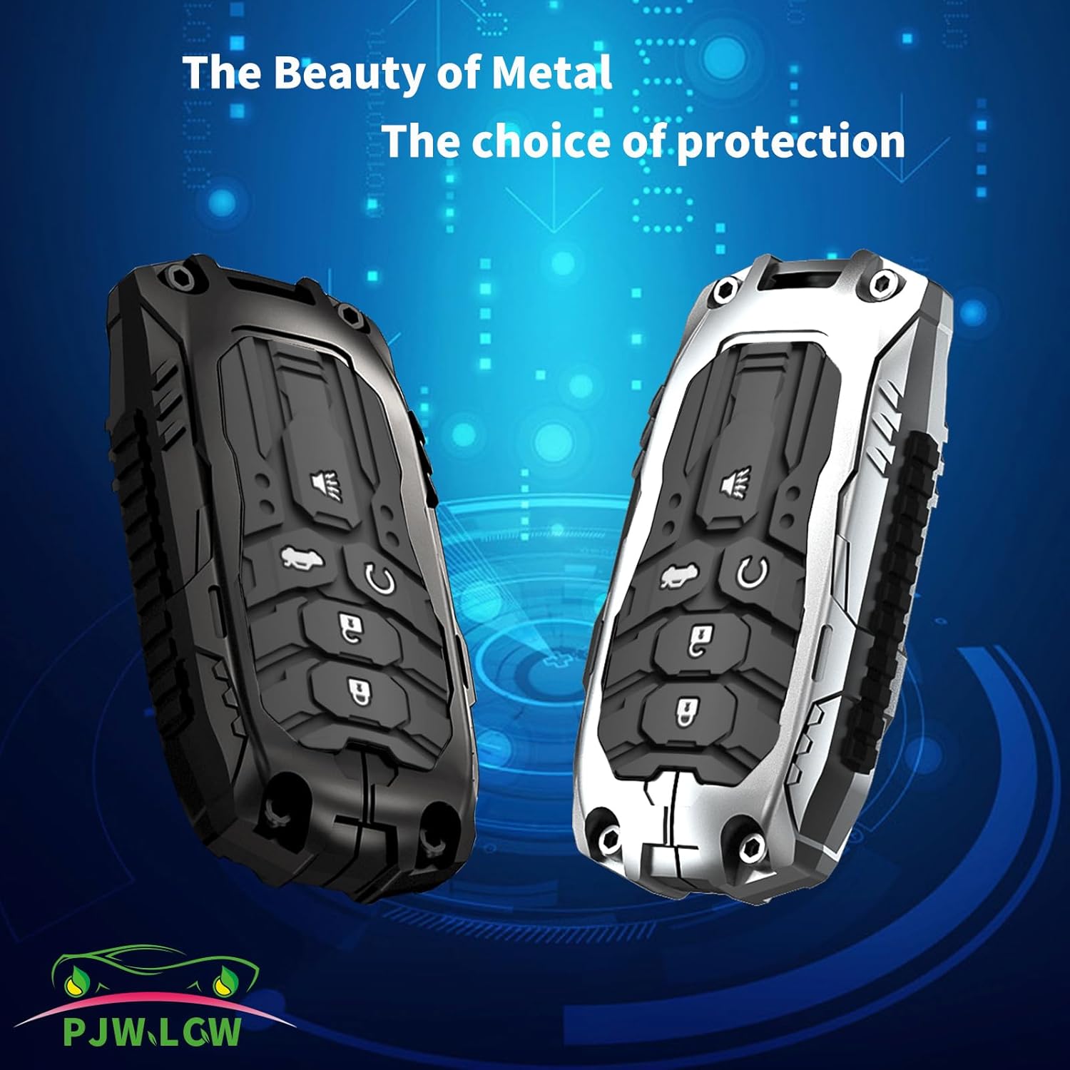 Heavy Metal Key Fob Cover Protector, Compatible with Honda Accord Civic CRV Pilot Odyssey Keychain Accessories