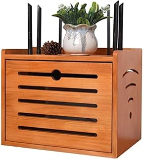 Router Storage Box,Wireless Wall-Mounted WiFi Storage Box Cable Organizer Box Decorative Storage Rack for Bedroom, Living Room Routers