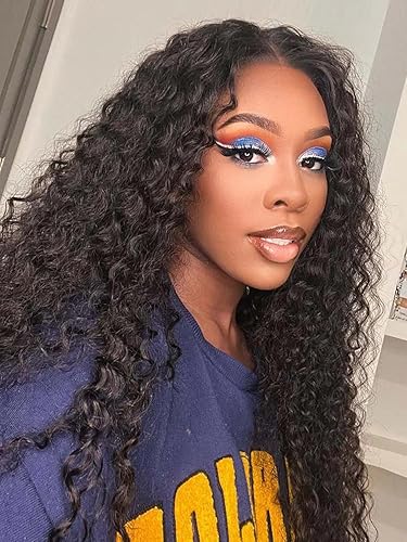 Miniatura 5 de ISEE Hair-Pelucas delanteras de malla transparente, Cabello humano, Pelucas de onda profunda, Densidad 150%, Rizado profundo, Pelucas de cabello