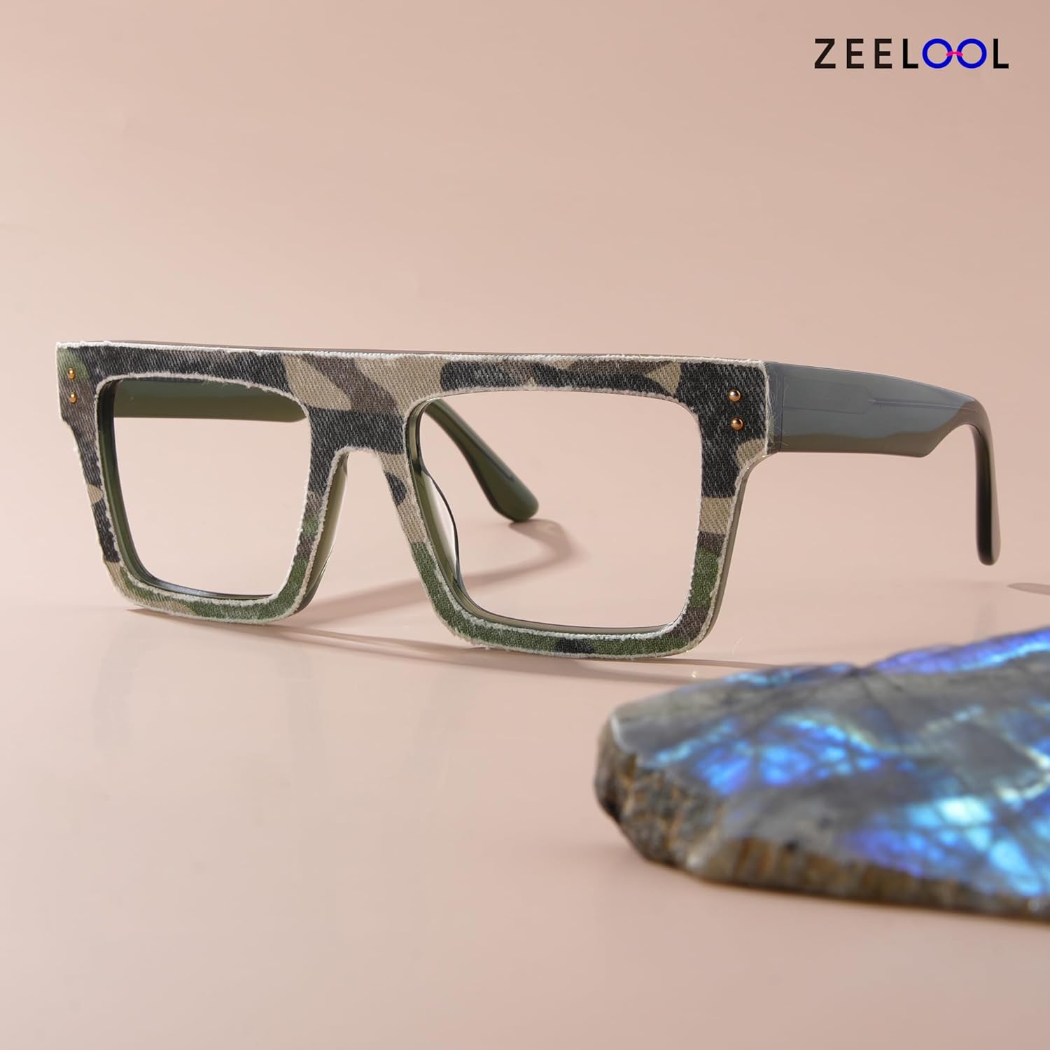 Zeelool Classic Oversized Aviator Eyeglasses Fashion Clear Glasses for Men with Non-prescription Lens Killian ZJGA358799