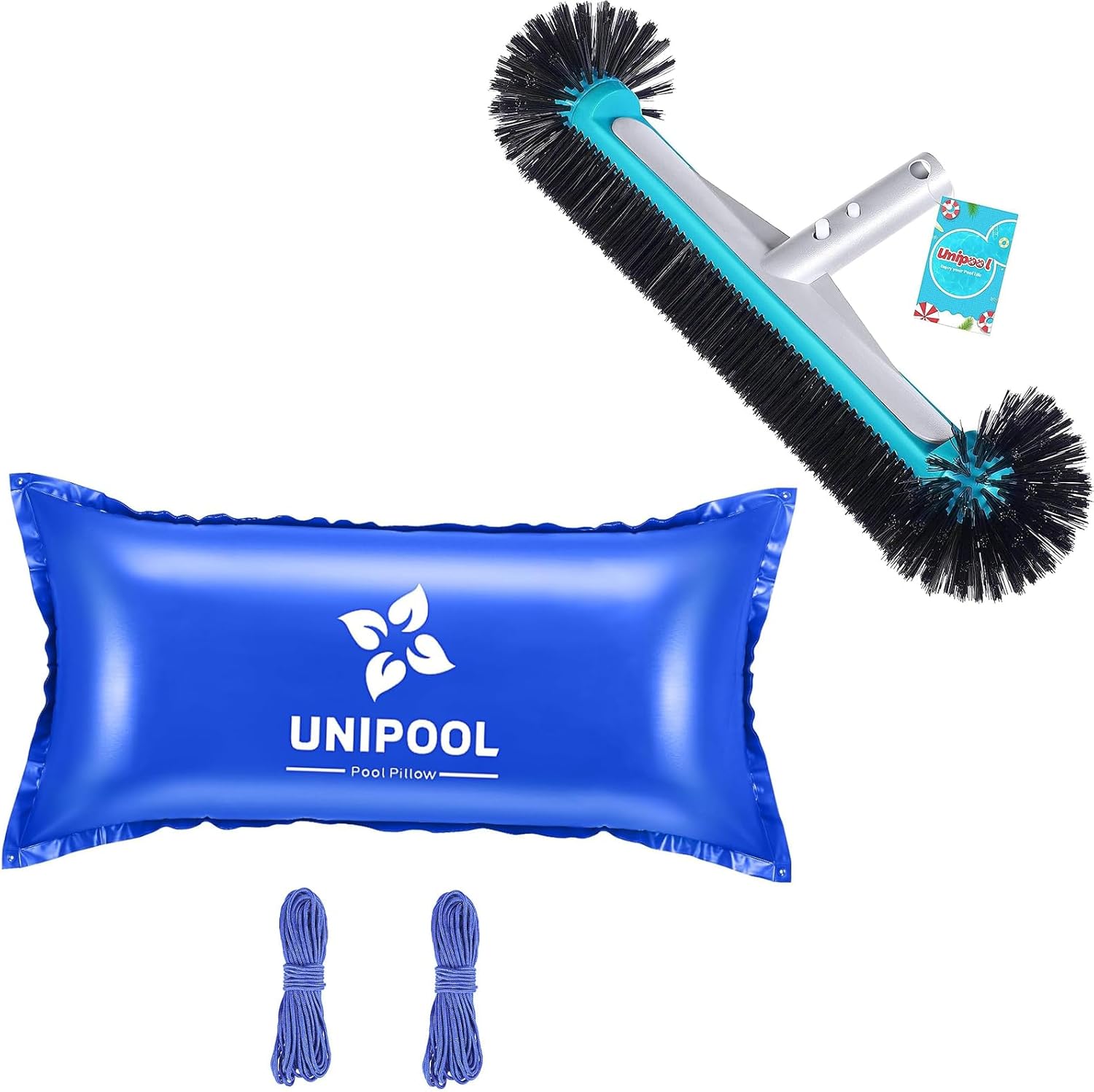 17.5" Pool Brush Head, 4 x 8 Ft Pool Pillow for Above Ground Pool
