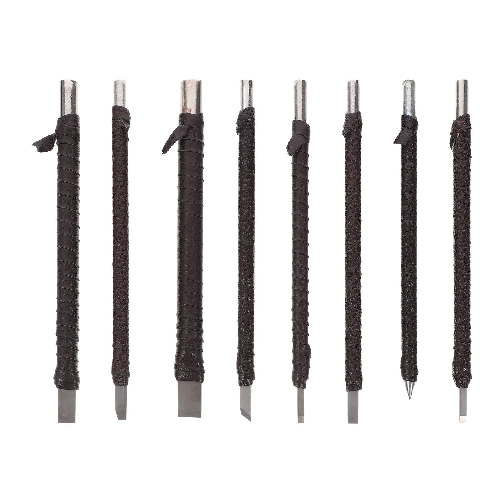SUPVOX Kit di 8 Strumenti per Intaglio Legno in Acciaio Antiruggine con Borsa Resistente per Intaglio Legno Fai da Te e Artigiani