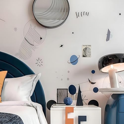 Miniatura 3 de Placas para decoración de regalo para hijo, con texto en inglés My Son Never Forget I Love You Be Love from Mom, 8 x 12 pulgadas