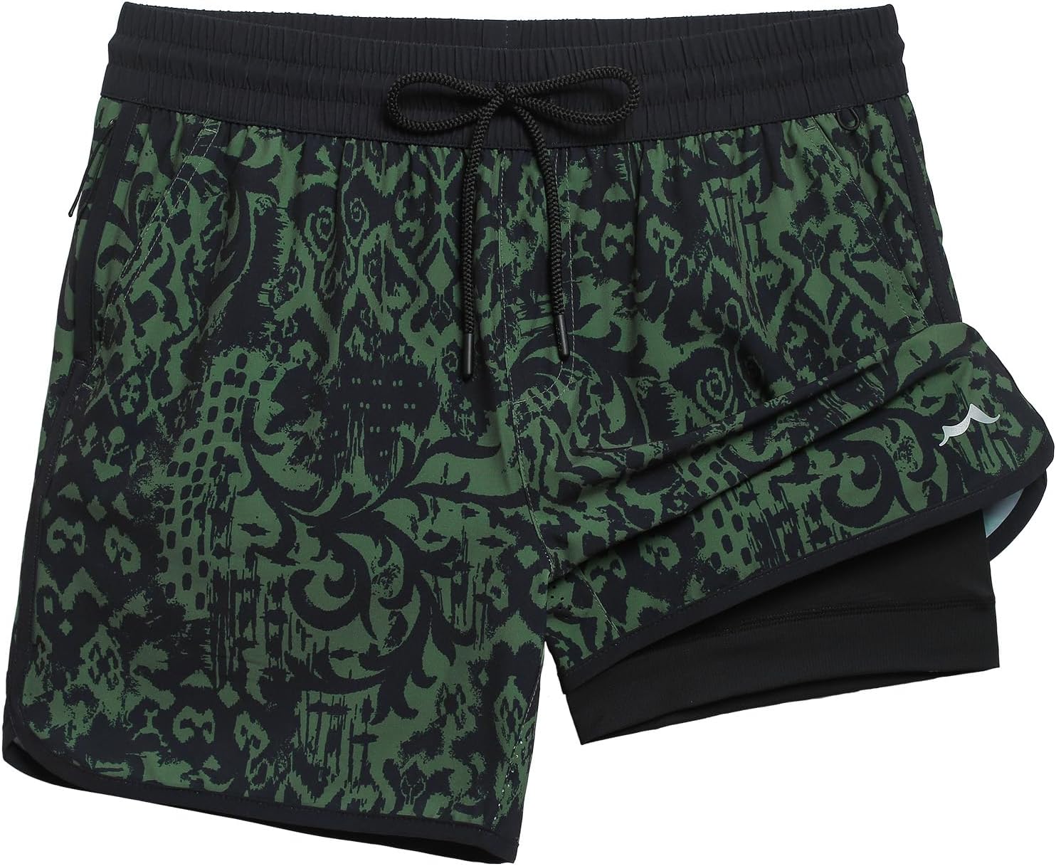 maamgic Workout Running Shorts for Men Retro 5 Inch Gym Shorts with Liner Quick Dry 2 in 1 Athletic Shorts