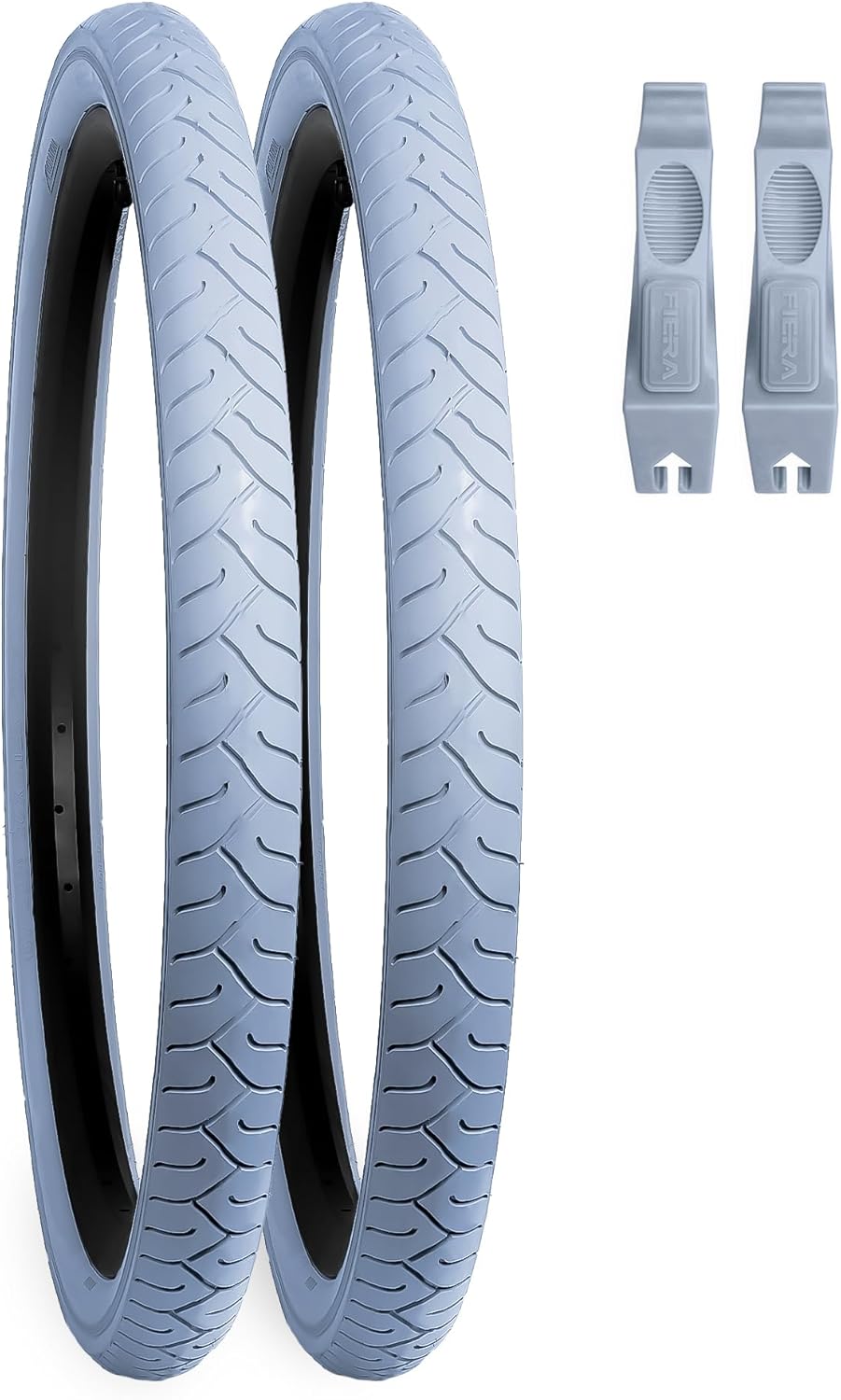 26"x2.125" Bike Tires +Lever - Fits Beach Cruiser, E-Bike & Mountain Bikes, MTB, Non-Foldable, Puncture Resistant