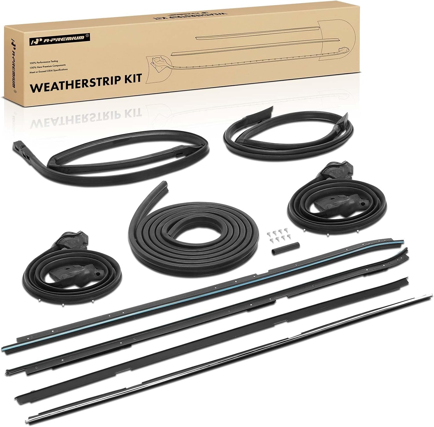 A-Premium 9PCS Door Seal Strip & Window Molding Trim Weather Stripping Kit Compatible with Buick Regal 1981-1988 & Oldsmobile Cutlass Supreme 1981-1988, Cutlass 1981, RWD G-Body