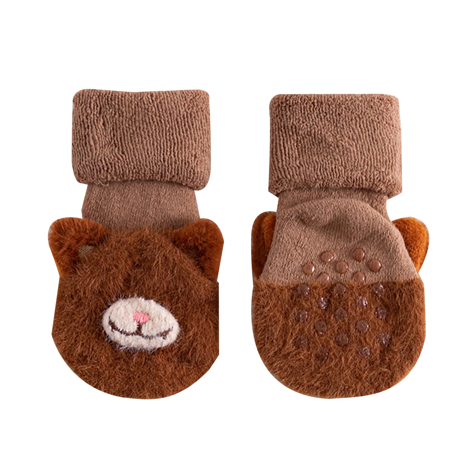 GRABAGECAN Upgrade Baby Slip Warm Socks Baby Boys Thick Winter Socks with Grips for Baby Girls Skid Socks Comfortable Sock