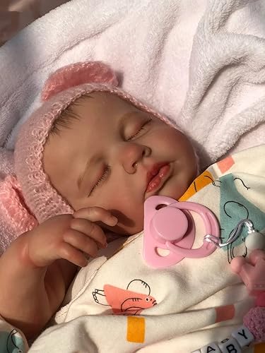 Miniatura 3 de Pinky Reborn Muñecas de bebé de 20 pulgadas realistas para dormir recién nacido, regalo para niños a partir de 3 años