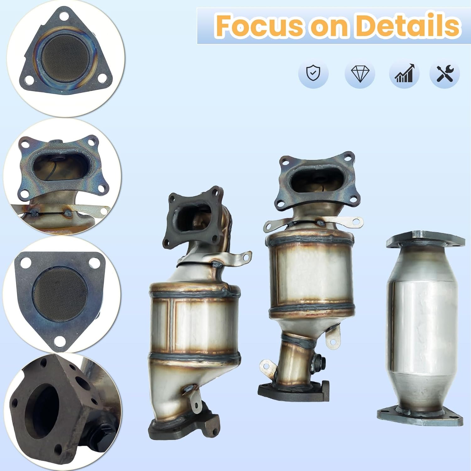 Upgraded Replacement Catalytic Converter, Compatible with Honda Pilot 2009-2021, Honda Accord 2008-2017, Acura MDX 2010-2020, Acura RL 2009-2012, etc. Replace 674145 674146 16351(16658 16643)