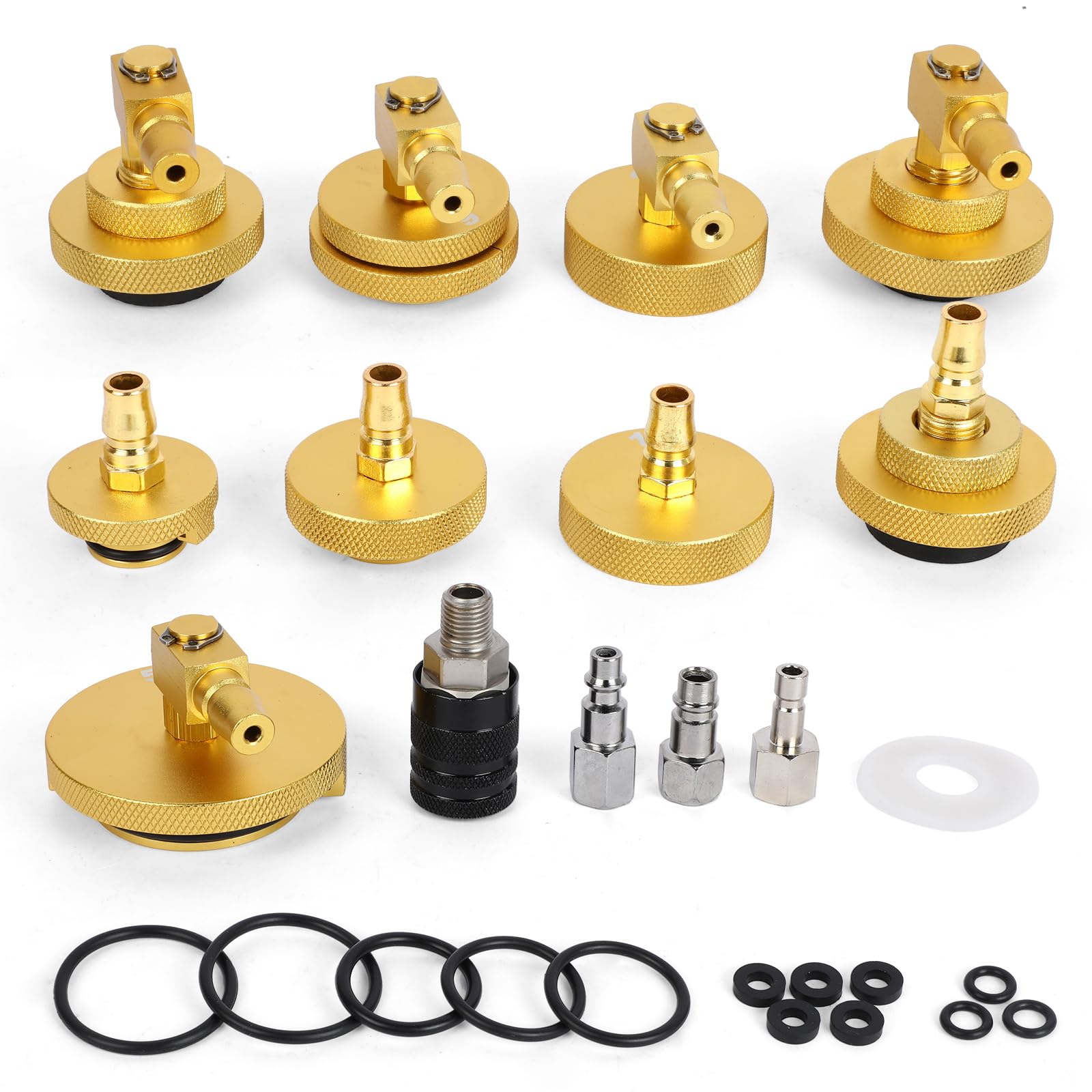 MRCARTOOL Set di 10 adattatori per spurgo freni auto per cilindro principale F118/F109 con 9 spurgatori freno e 1 attacco rapido, set di attrezzi per spurgo impianto frenante per Ford Mazda Honda