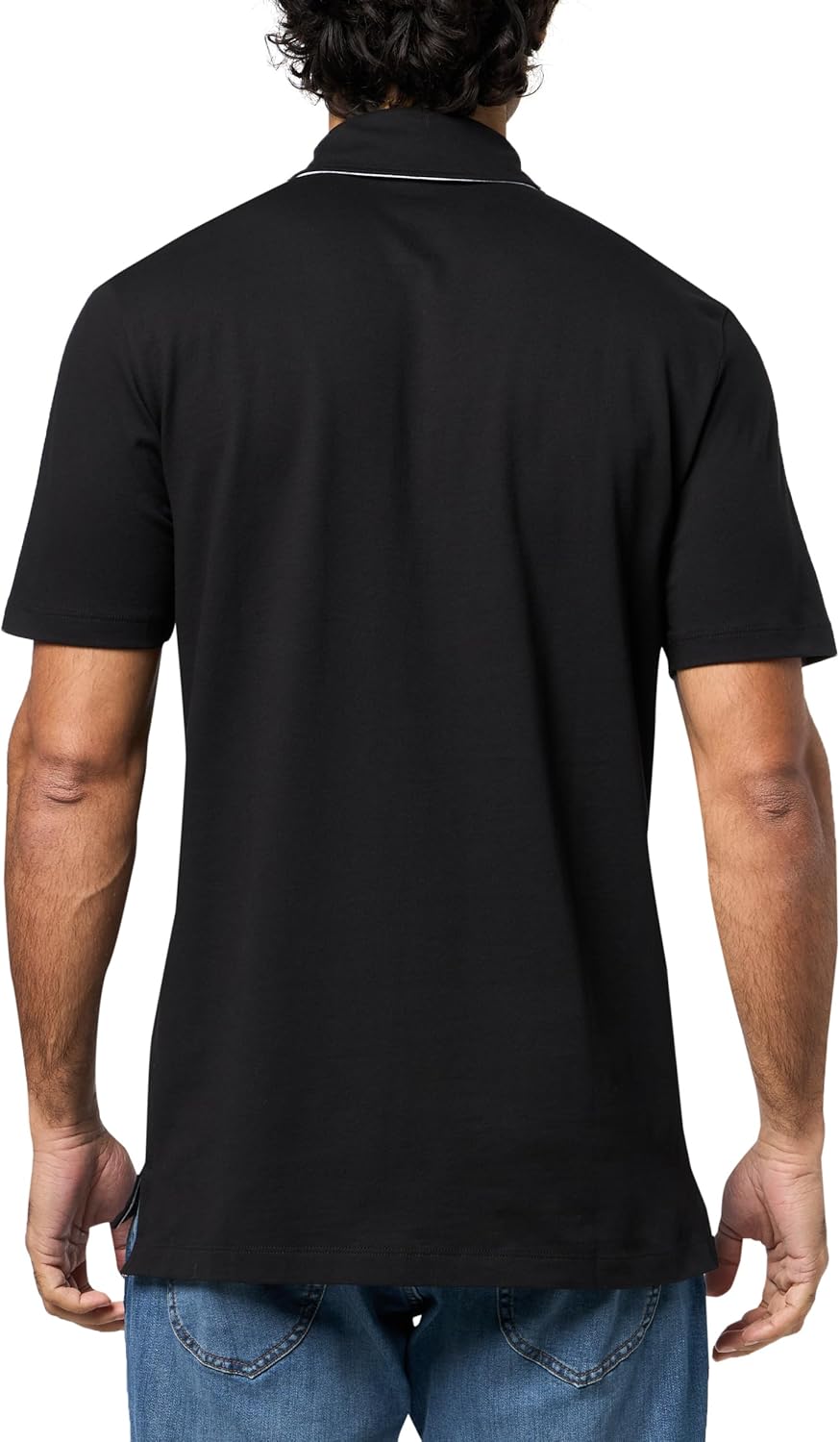 KARL LAGERFELD Mens Short Sleeve Straight Collar Regular Fit Karl Chest Logo Polo - Image 2