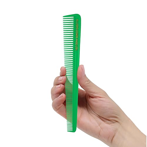 Miniatura 4 de Allegro Combs #450 Peines de pelo cónicos Peines de peluquería para corte de pelo Peines de mujer Peines de los hombres 12 Unidades (NEON GREEN)