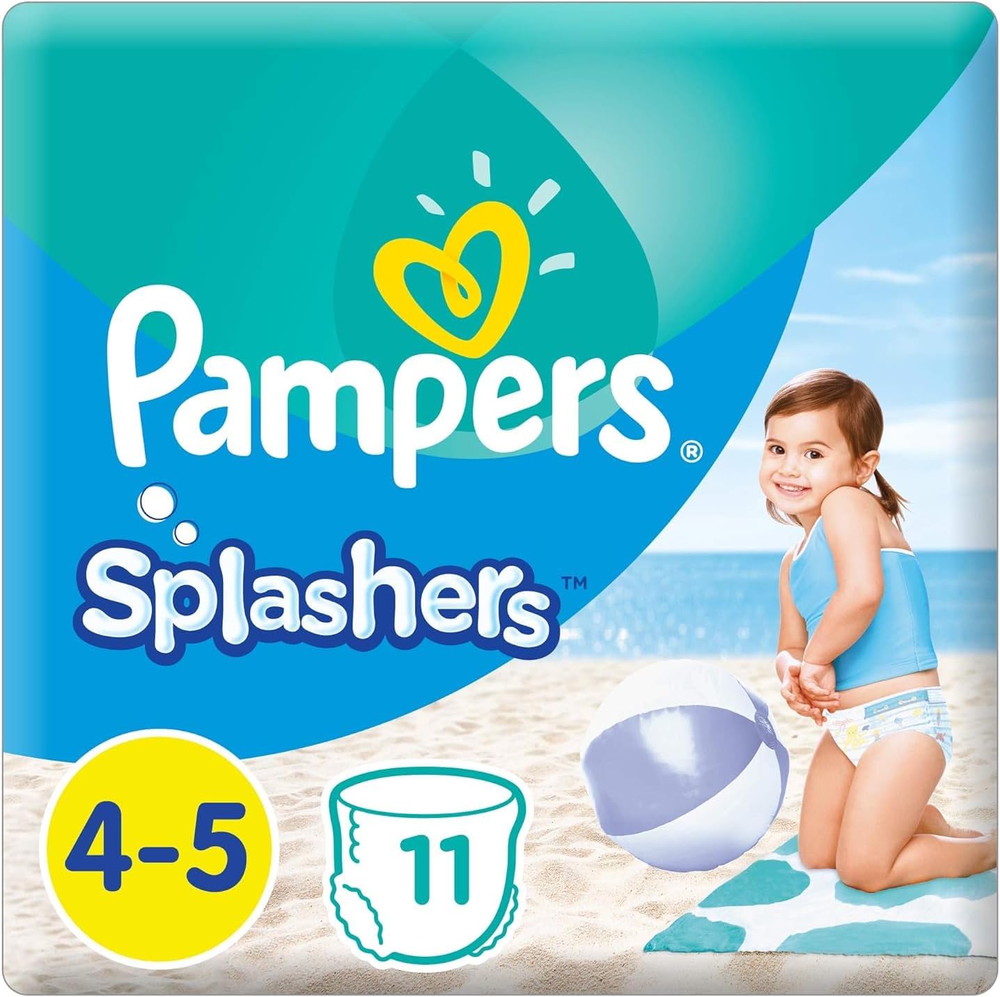 PampersSplashers Pants, Size 4-5, 11 Count