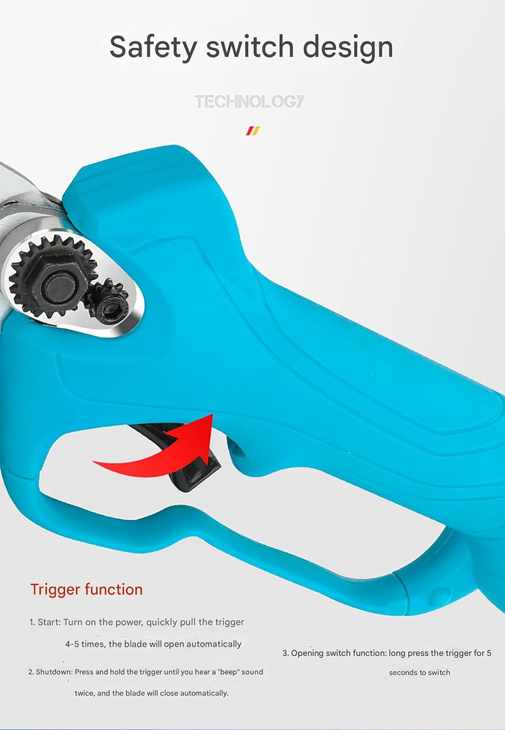 Electric Pruning Shears Upgraded Fruit Tree Cordless Power Pruner, Rechargeable Lithium Battery Garden Pruning Machine, for 0-28mm Diameter Branches