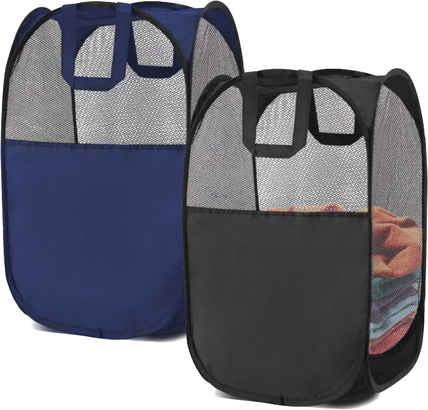 BENJUNC 2 laundry baskets, popup laundry baskets, foldable