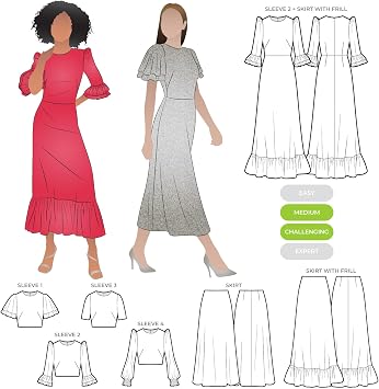 Style Arc Sewing Pattern - Queenie Woven Dress Sizes 10-22