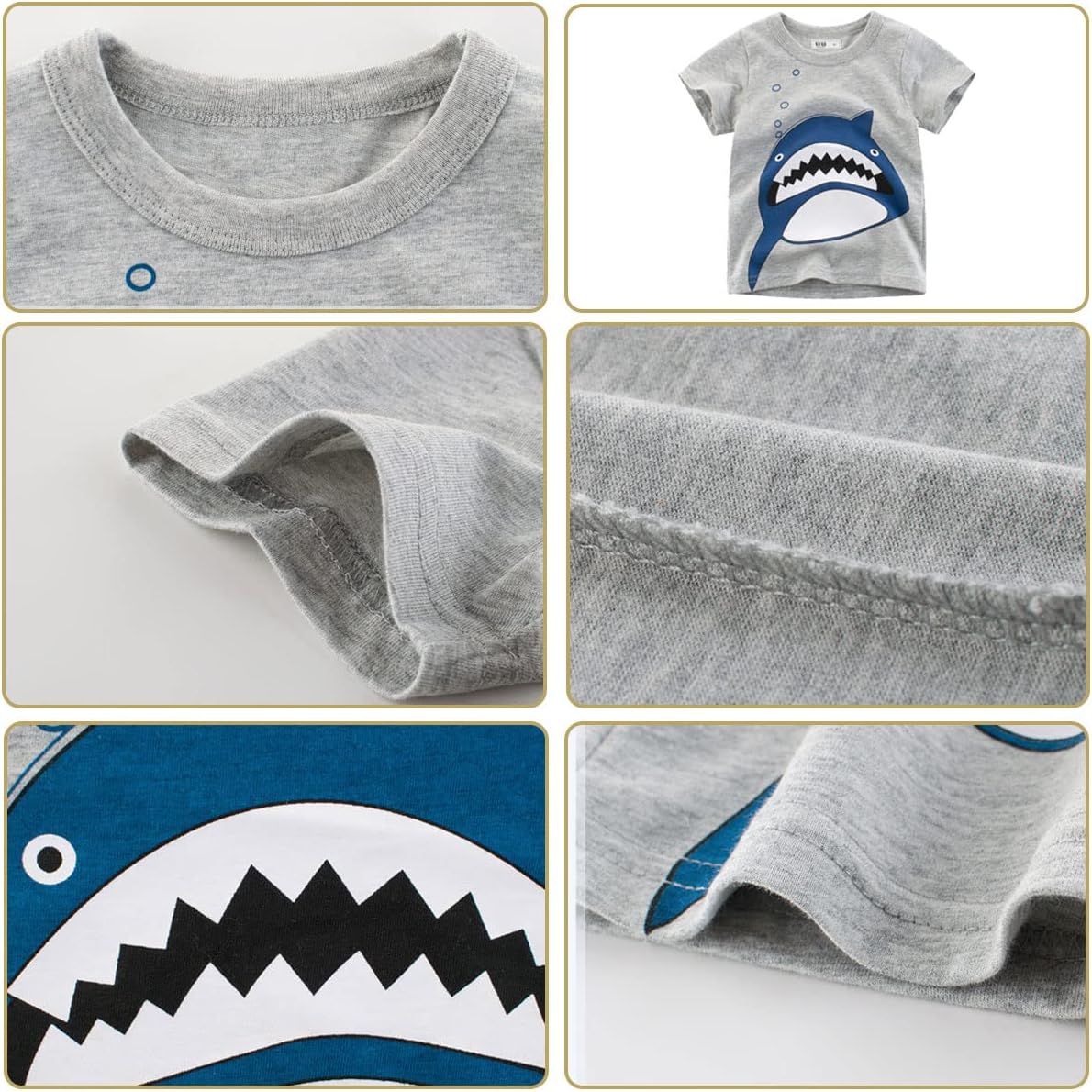 T-Shirt Bambino E Bambina In Cotone – Maglia Estiva A Maniche Corte Con Animali, Ideale Per 1-7 Anni - 2