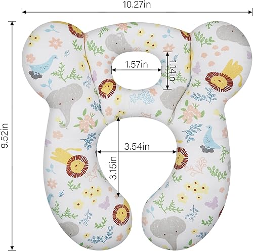 Miniatura 2 de Almohada de viaje para bebé, almohada infantil mejorada en forma de U para asiento de automóvil y cochecito, cojín de sueño suave y cómodo para