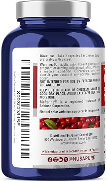 Cranberry 1200mg, Non-GMO, Vegan, 180 Veg Capsules - 90 Servings