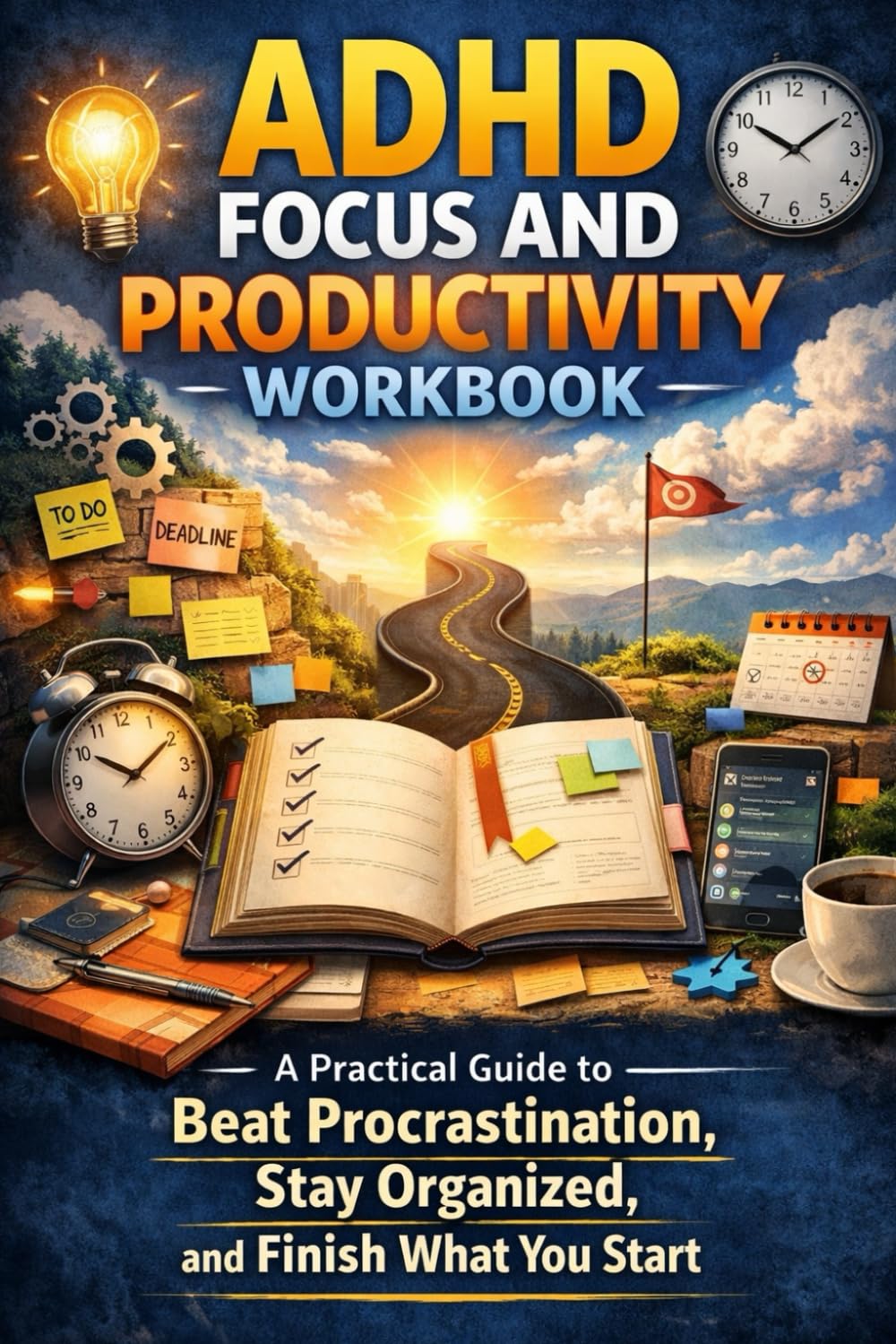 ADHD Focus and Productivity Workbook: A Practical Guide to Beat Procrastination, Stay Organized, and Finish What You Start