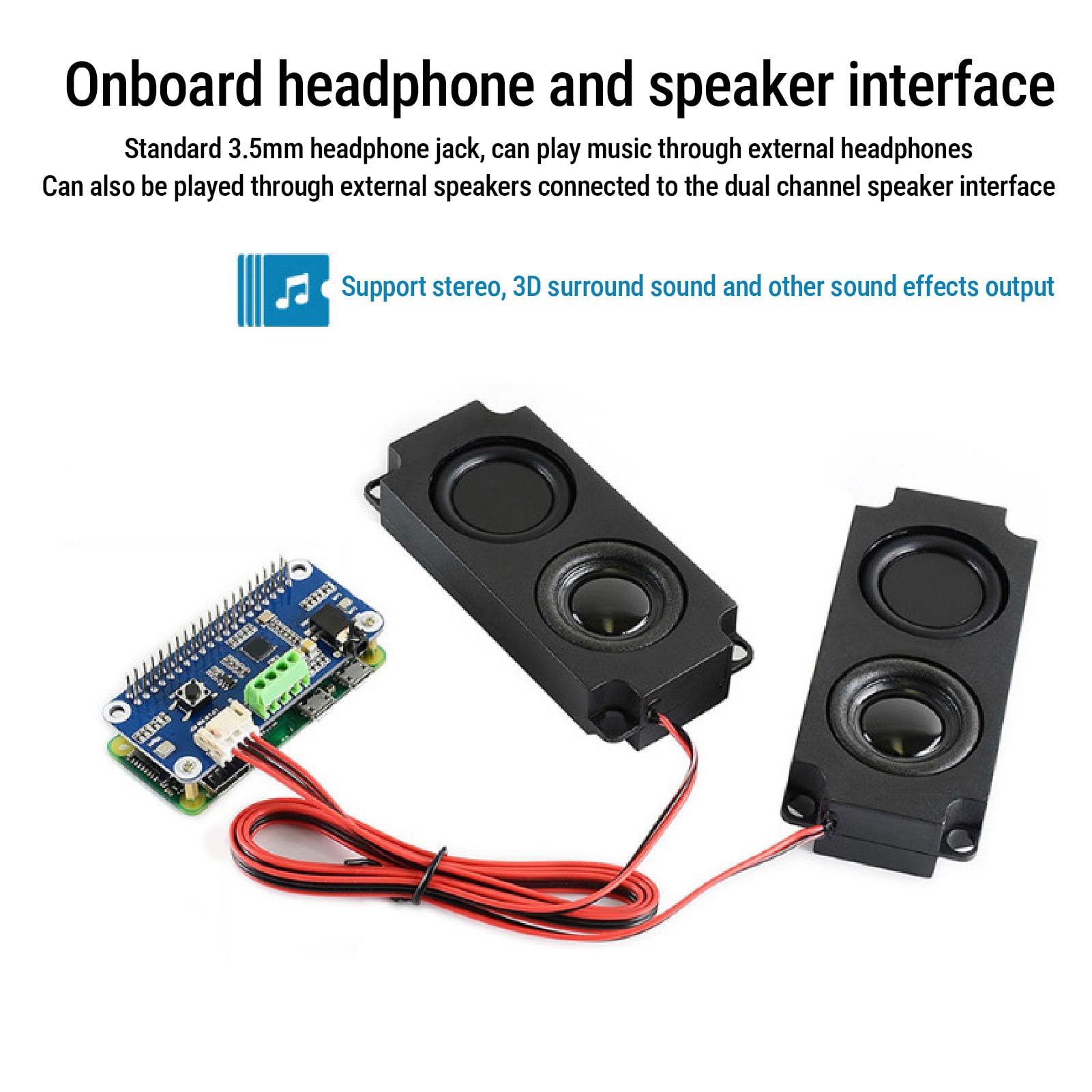 Bewinner Scheda di Espansione Scheda Audio per RasPi 5 4B, Decoder Stereo WM8960