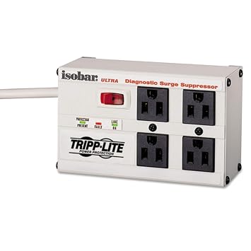 Tripp Lite Isobar Ultra Surge 4 Outlet 6 Cord غلاف معدني 3330 جول