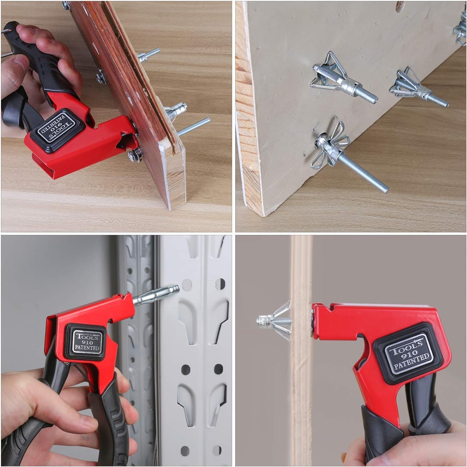 Bolt Tool Wall Anchor Fixing Alloy Steel Ergonomic Rivet Gun Wall Anchor Setting Expansion Screw Tightening Gun Industrial Riveting Tool