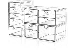 Acrylic Desk Organizers and Accessories With 12 Drawers