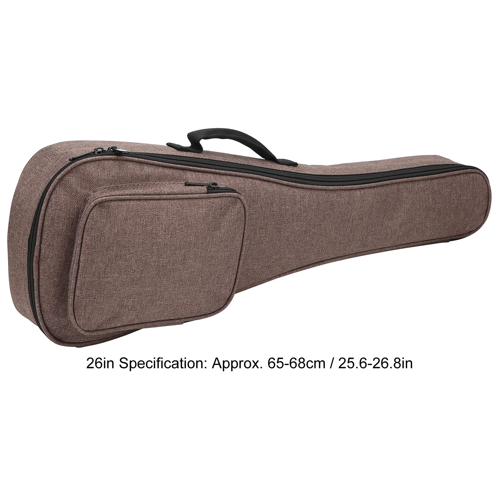 RiToEasysports Custodia per Ukulele Custodia in Nylon con Doppia Cerniera Portatile con Schiuma Spessa 10 Mm per Soprano Tenore Ukelele Principiante Adulto (#13)
