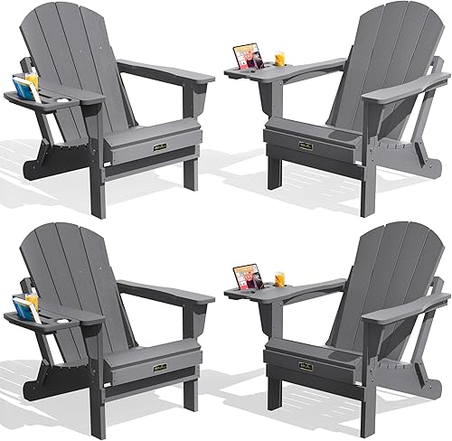 Vista 77 de SERWALL Juego de 2 sillas plegables Adirondack para patio, jardín, exteriores, fogata, color azul marino Zafiro